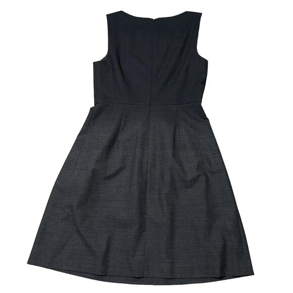Theory Blainey Ascend Wool Sleeveless Sheath Dress Pleated Ombre Gray - Size 6 - Picture 8 of 9